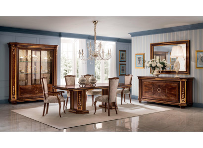 Set di 4 sedie da pranzo con schienale in stile Jugendstil.