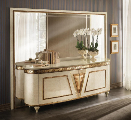 Specchio Specchio da parete Design ingresso Soggiorno Design in legno 270x215 arredoclassic