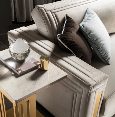 Poltrona Club Lounge Design Poltrona Imbottita Divano TV Blu arredoclassico