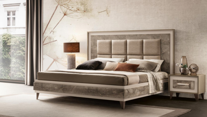 Letto Imbottito di Lusso Matrimoniale Letti Hotel 180x200 Camera da Letto Matrimoniale arredoclassic