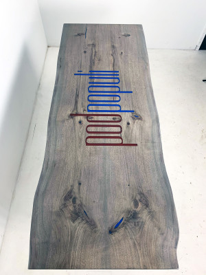 Tavolo in legno per sala da pranzo Mobili per sala da pranzo Tavolo da conferenza Resina epossidica Nuova resina epossidica