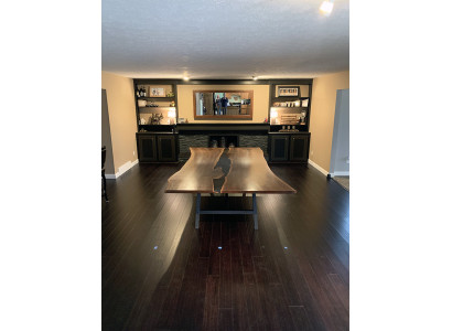 Legno massiccio mobili tavolo da pranzo resina epossidica vero tavolo in resina epossidica a cascata