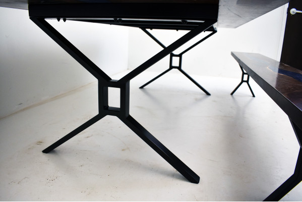 Design Tavolo Panca Tavolo da pranzo Tavolo da cucina Tavoli Panche Massiccio Legno vero Soggiorno