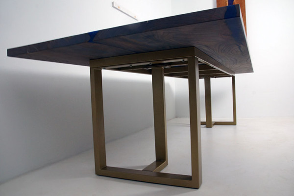 Tavolo in resina epossidica tavolo da pranzo in legno massiccio mobili veri resina epossidica a cascata