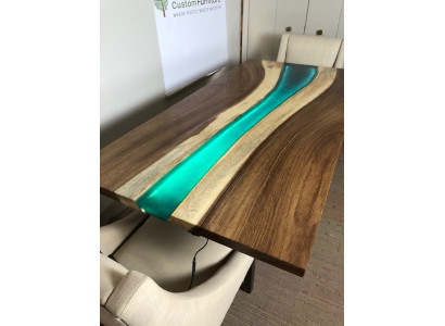 Tavolo da pranzo in resina epossidica tavoli in legno massello di vero legno design massiccio mobili 240x100