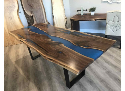 Tavolo tavolo da pranzo tavoli resina epossidica legno massiccio di vero design mobili 240x100