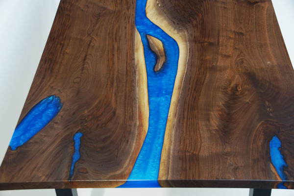 Fiume Tavoli Tavolo da pranzo Design Tavolo Mobili moderni 220x90 Resina epossidica Oceano Mare