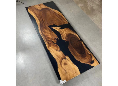 Tavolo da conferenza Tavolo da pranzo Fiume Fiume Massiccio 262x101 Resina epossidica Tavoli
