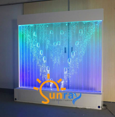 Moderno divisore d'ambiente acqua pareti pareti d'acqua LED parete d'acqua illuminata parete decorativa.