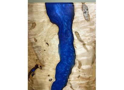 Tavoli Tavolo da pranzo Tavolo design Moderno Mare Oceano Fiume Mobili 200x90 Resina epossidica