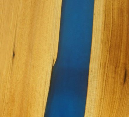 Resina epossidica tavolo in legno vero mobile resina d'epossidica massiccia con effetto cascata