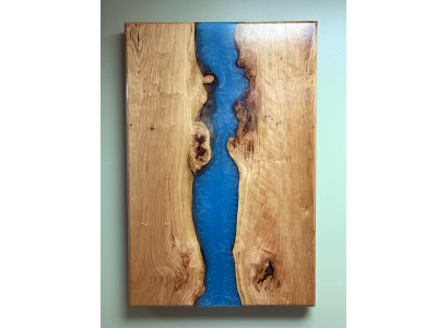 Tavolo da pranzo River Table Massiv Tische 220x100 Tavolo fluviale Mare Waterfall Resina epossidica