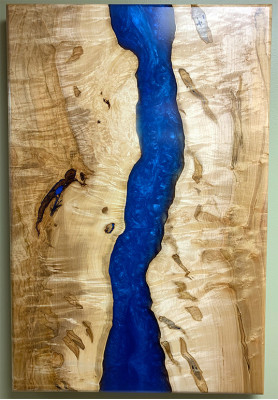 Tavolo da pranzo River Table Massiv 220x100 tavoli in resina epossidica del fiume mare