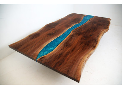 Tavolo del fiume tavolo da pranzo massiccio Decorazioni in resina epossidica Tavoli 240x100 Mare  Tavolo del fiume, tavolo da pranzo massiccio Decorazioni in resina epossidica Tavoli 240x100 Mare