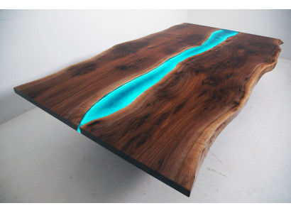 Tavolo del fiume tavolo da pranzo massiccio Decorazioni in resina epossidica Tavoli 240x100 Mare  Tavolo del fiume, tavolo da pranzo massiccio Decorazioni in resina epossidica Tavoli 240x100 Mare