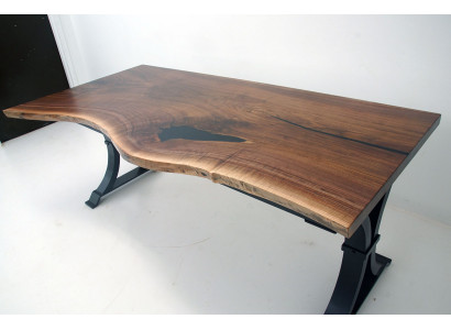 tavolo da pranzo in resina epossidica vero legno massiccio mobile tavolo in resina ad acqua 200x90 Nuovo