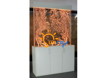 Separatore Scaffale Armadio Muro d'acqua Colonna decorativa Pareti Waterwall LED