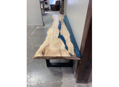 Resina epossidica tavolo in legno massiccio mobili massicci tavolino in resina d'epossidica 250x60cm