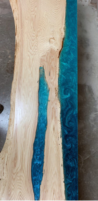 Resina epossidica tavolo in legno massiccio mobili massicci tavolino in resina d'epossidica 250x60cm