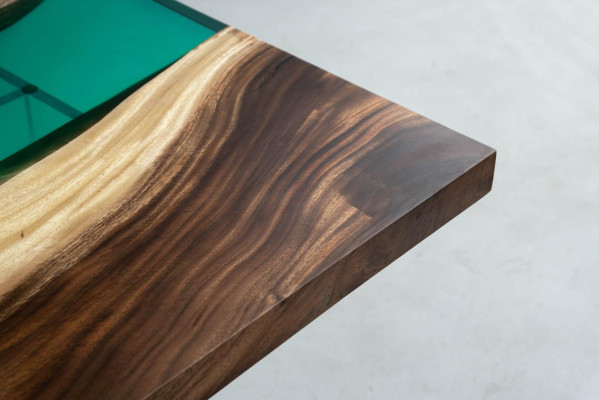 Tavolo da pranzo in resina epossidica River Table in legno massiccio Tavoli 220x90