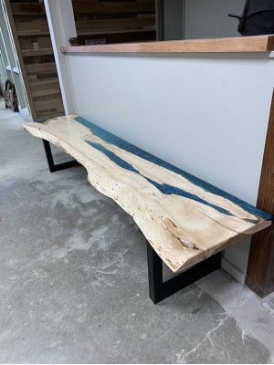 Tavolo console appendiabiti in resina Epoxy Tavolo consolle Scrivania Console Tavolo da parete Epoxy Nuovo