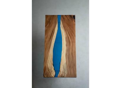 Tavolo da pranzo River Table in vero legno, tavolo da fiume decorativo in resina epossidica massiccia.