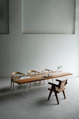 Tavolo da pranzo River Table Massiv Tische 220x80 Tavolo da fiume Mare Cascata d'acqua