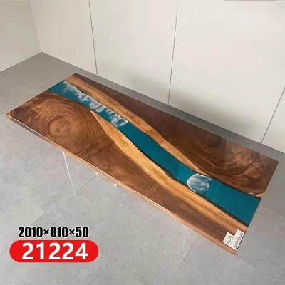 Tavolo in resina epossidica River Table massiccio 201x81 tavolo fluviale nuovo vero legno