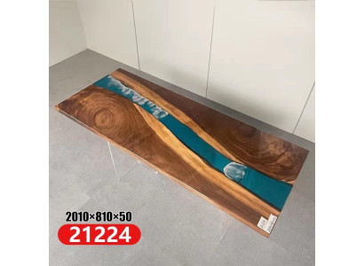 Tavolo in resina epossidica River Table massiccio 201x81 tavolo fluviale nuovo vero legno