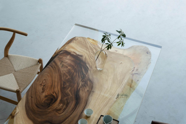 Tavolo da pranzo Mare Acqua Fiume Legno Naturale Tavolo fluviale 180x90 Tavoli