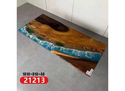 Tavolo d'oceano design in resina epossidica tavoli di lusso in legno per sala da pranzo