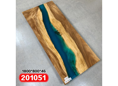 Tavoli moderni Tavolo da pranzo Design Tavolo Resina Mare Fiume Mobili 180x80