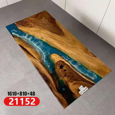 Tavolo da pranzo Mare Acqua Fiume Legno Massiccio Tavolo Fluviale 161x81 Tavoli