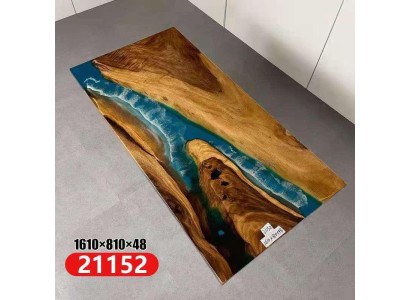 Tavolo da pranzo Mare Acqua Fiume Legno Massiccio Tavolo Fluviale 161x81 Tavoli