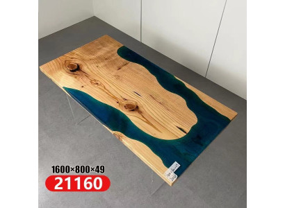 Fiume Tavoli Tavolo da pranzo Design Tavolo Mobili moderni 160x80 Resina epossidica