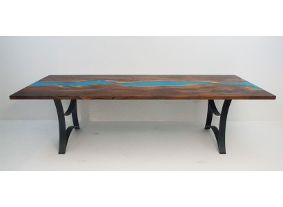 Lavorazione su misura Tavolo Epossidico Resina Legno Fiume Autentico Prezzo 1m² Tavoli