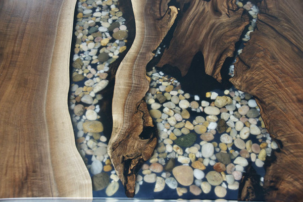 Legno vero Resina epossidica Tavolo su misura Resina Epossidica Fiume Prezzo 1mq Tavoli Resina