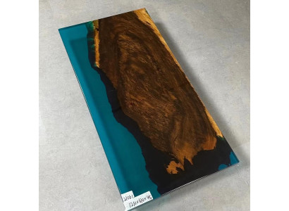 Tavolo da caffè River Table in legno massiccio, tavoli in resina epossidica.