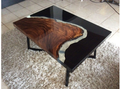 Tavolino River Table in resina epossidica Massivi Tavoli 70x40 Tavolo fluviale