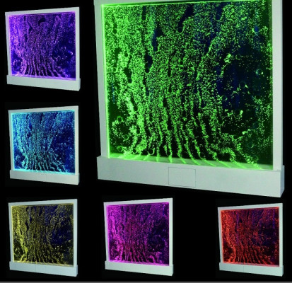 Moderno muro divisorio Fontane d'acqua Colonna decorativa d'acqua Pareti divisorie a LED