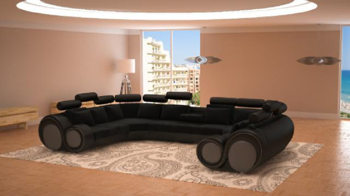 Designer XXL divano componibile divano divano set divano ad angolo tessuto stoffa nuovo