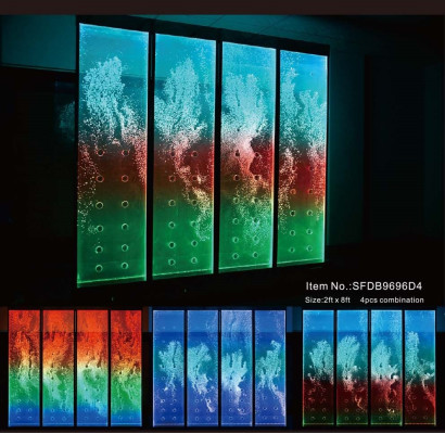 Moderno muro divisorio con cascata d'acqua pareti cascata d'acqua Led