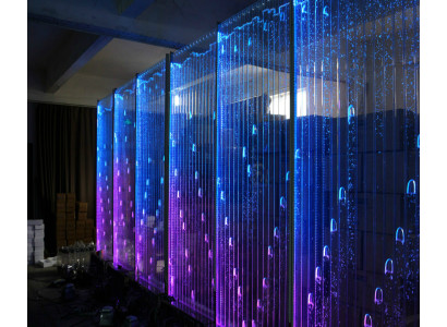 Moderno separatore decorativo a parete d'acqua LED illuminata parete.