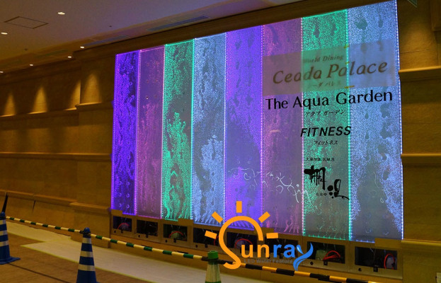 Parete divisoria Scaffale Armadio Parete d'acqua Colonna Pareti LED 60x240 Acqua Waterwall