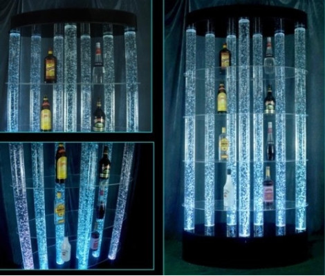 Colonna a LED muro d'acqua Scaffale da bar Colonne d'acqua Bancone Designer
