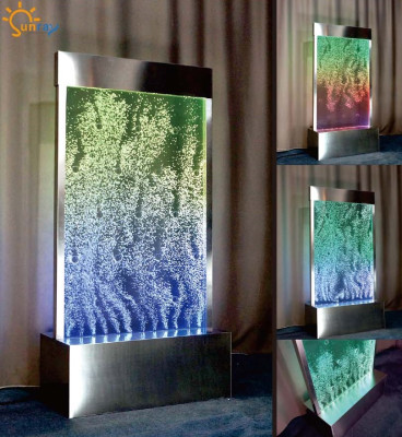 Moderno muro divisorio pareti d'acqua parete d'acqua colonna Led pareti divisorie