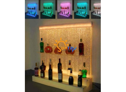 LED Mensola Bar a Cascata d'Acqua Parete Colonne di Acqua Illuminate Bancone Bar Mobile
