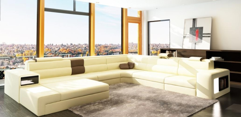 Design-Highlight Divano d'angolo a forma di U per un'estetica senza tempo