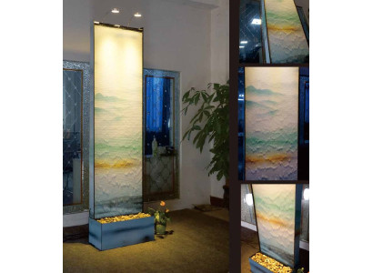 Separatore Parete d'acqua Colonna Pareti Cascata d'acqua LED 60x210cm Cascate d'acqua