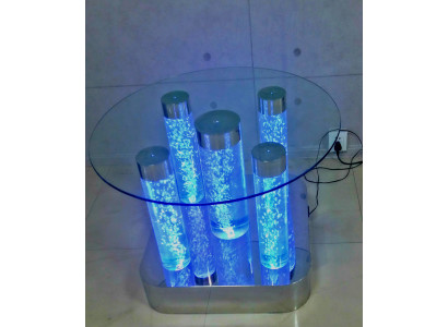 Design di tavolo d'acqua Tavolino colonne d'acqua Colonna Divano Tavoli a LED